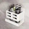 No Drill Shower Shelves Bathroom Organizer Rack Wall-Mounted Bathroom Shelves Over Toilet Floating Bathroom Shelves For Inside 4