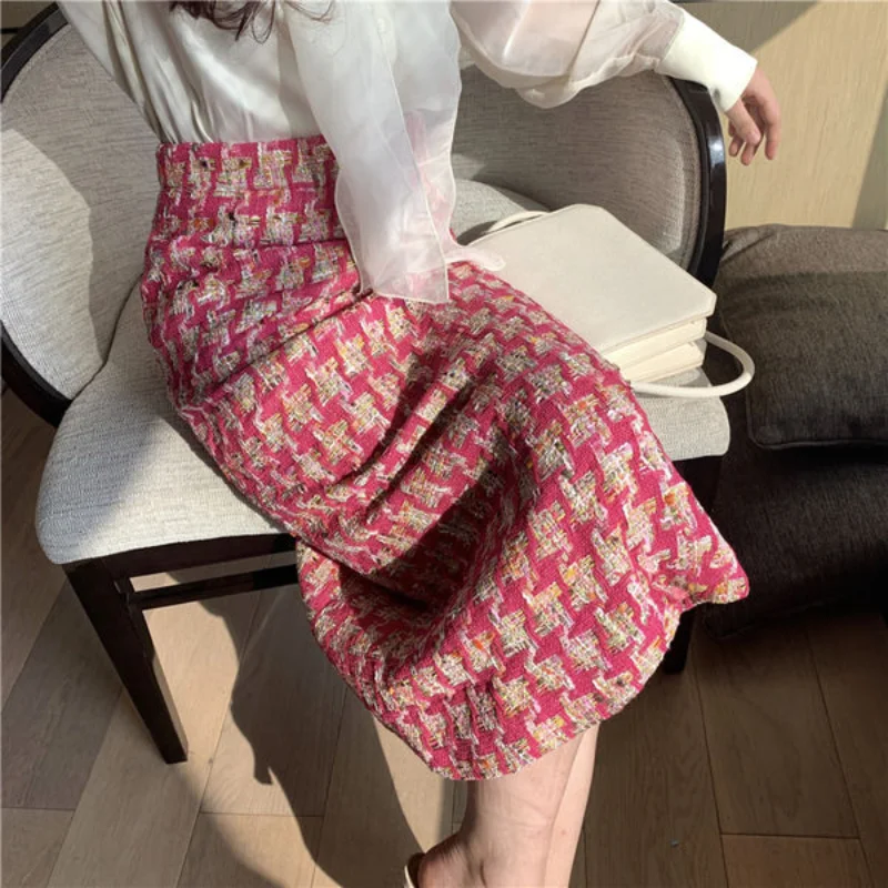 

Casual Half-length Skirt 2023 Early Spring Straight Wrapped Hip Skirt Versatile Fashion Elegant Age Reducing High Waist Skirt