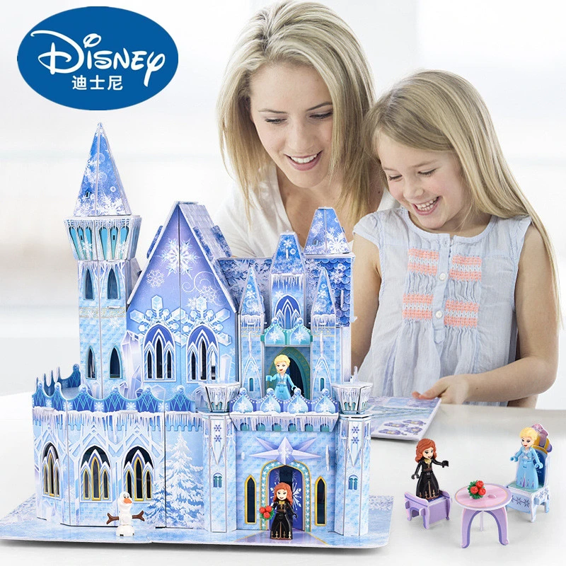 Papa gemeenschap huiswerk maken Disney Frozen Kasteel 3d Puzzel Kinderen Gemonteerd Model Speelgoed Meisje  Vechten Open En Dicht Hut Voor Kid Verjaardag geschenken| | - AliExpress