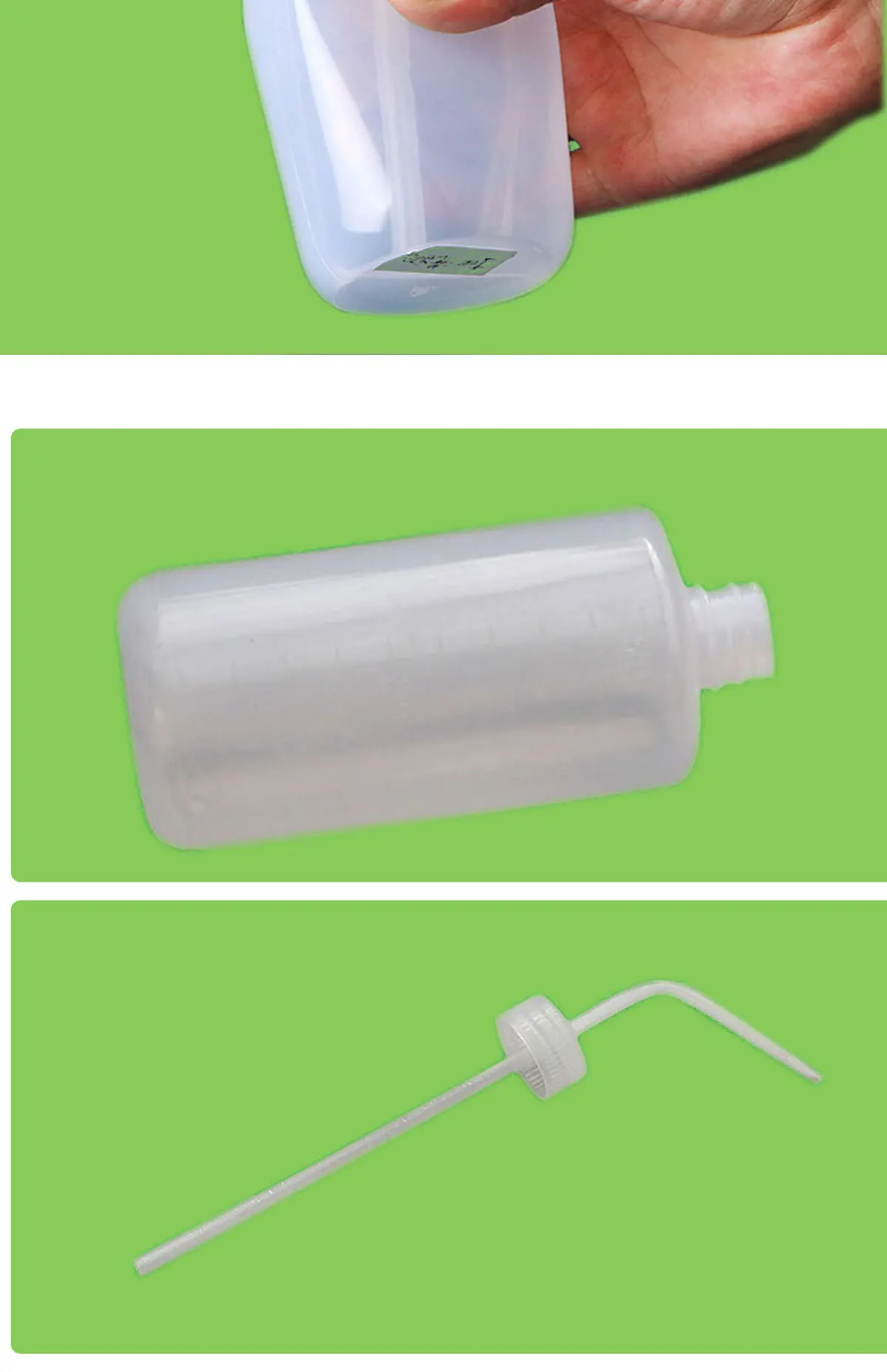 Description Picture 5 of item150-1000mL White Water Beak Pouring Kettle Succulents Plants Flower Watering Can Squeeze Bottles with Long Nozzle Gardening Tool