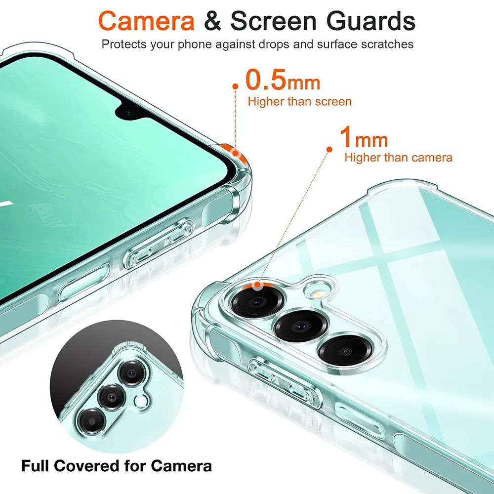 Phone Case Shockproof Soft Case Samsung Galaxy A16 A06 A26 A36 A56 A15 A25 A35 A55 A05s A54 A34 A14 A04s Luxury Silicone Clear Cover