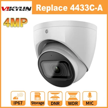 Vikylin Dahua IP 카메라, PoE IR 나이트 비전 스타라이트 돔, 금속 내장 마이크, SD 카드, 보안 카메라, 4433C-A 교체, OEM 4MP
