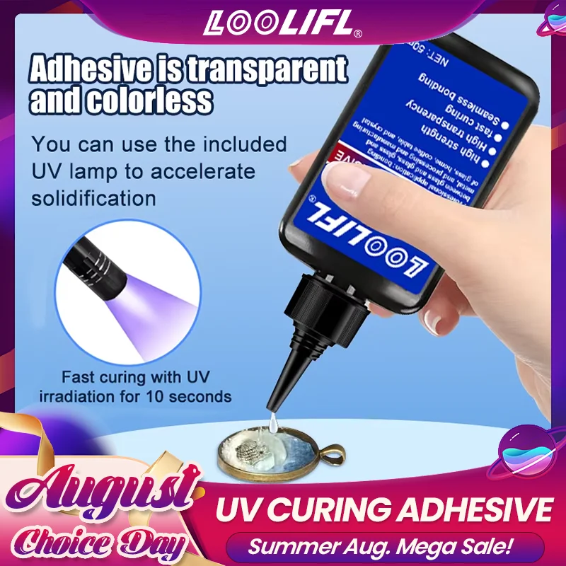 Crystal resin UV glue 50g DIY jewelry making high hardness fast drying harder epoxy glue for craft jewelry making
