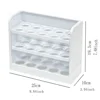 Refrigerator Egg Storage Box Rotating Fridge Egg Holder Case Space-saving Egg Organizer Container Kitchen Desk Organizer 30 Grid 6