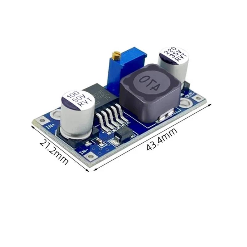 1-5개 DC-DC 3A 조정 가능한 스텝다운 모듈 LM2596 규제형 24V12V, 5V, 3V, 정전기 방지 백 포장