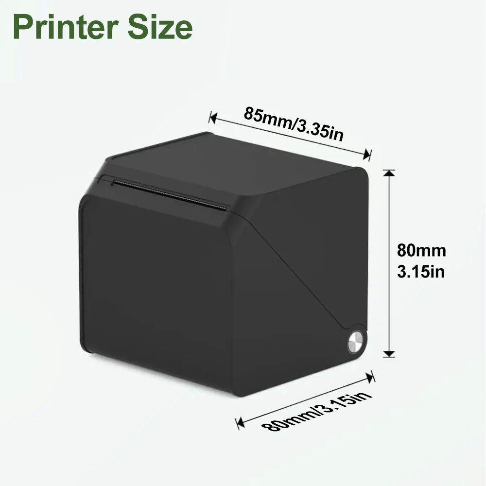 HPRT T260LR Portable Thermal Printer 203dpi Adhesive Sticker Desktop Mini Printer Bluetooth High-Speed Barcode Maker Paper Rolls