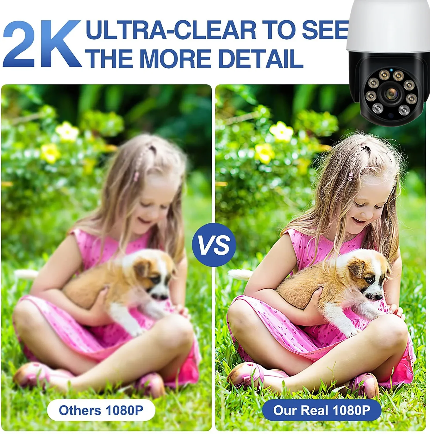5MP HD Tuya WiFi IP Camera 2.4G/5GHz PTZ Auto Tracking Waterproof AI Human Detection Night Vision 2-Way Audio Wireless CCTV Cam 2