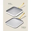 Caraway Griddle Pan & Grill Pan Duo - Non-Stick Ceramic Coated - Non Toxic, PTFE & PFOA Free 3