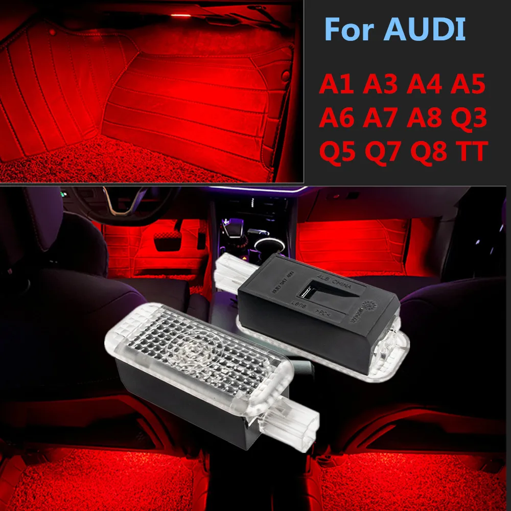 Led Car Rgb Interior Footwell Light Atmosphere Lamp Accessorio Per Audi A1 8X A3 8P S3 A4 B8 B9 A5 8T F5 8F A6 C5 C6 C7 A7 Q3 Q5
