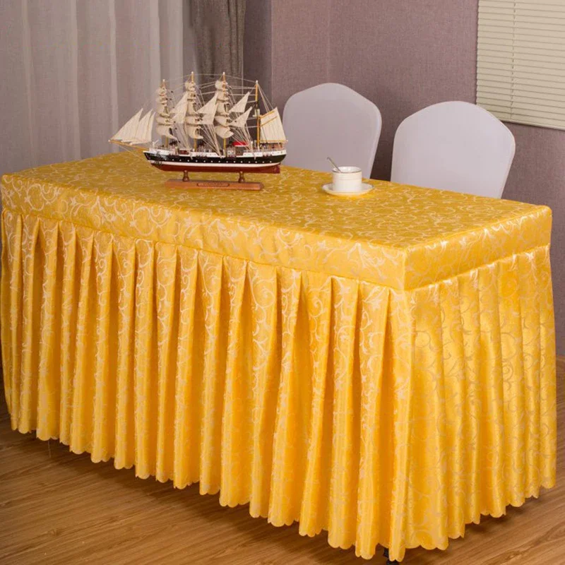 

Best Embroider Meeting Room Tablecloth Office Exhibition Home Party Dining Cloth Rectangular Table Decoration Table Customized
