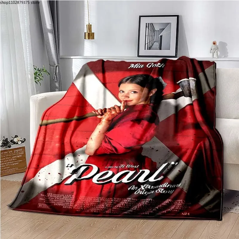 

Pearl Mia Goth Blanket,Halloween Boys Girls Gift,Horror Movie Blankets,for Sofa Bed Living Room Bedroom,Decke,couverture,frazad