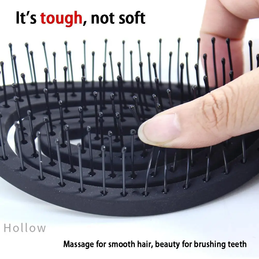 Relaxing Elastic Massage Comb Portable Hollow Hair Combs Scalp Massage Brush Soft Tooth Comb No Harm To Hair Massage Scalp Brush 5