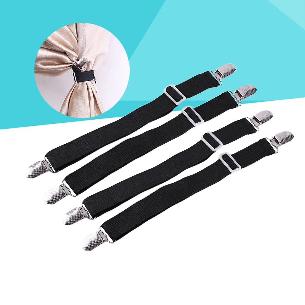 

Bed Sheet Adjustable Fasteners Suspenders Gripper Elastic Straps Clips for Various Bed Sheets Mattress Covers Sofa Tongs
