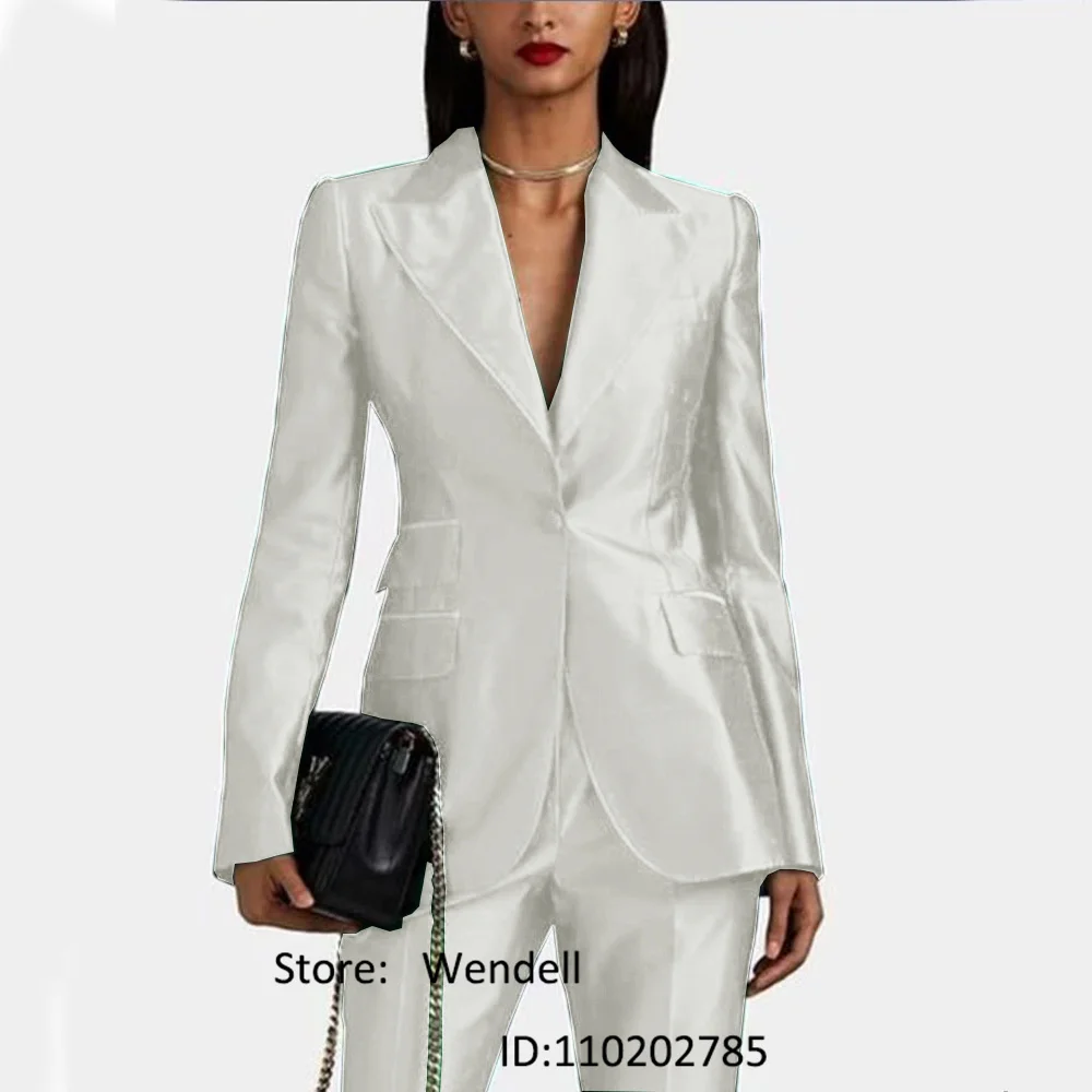 Traf Set Woman 2 Pieces Suit Forged Cloth Slim Fit 1 Button Custom Dress Birthday Party Blazer Set Evening Dresses for Prom Robe