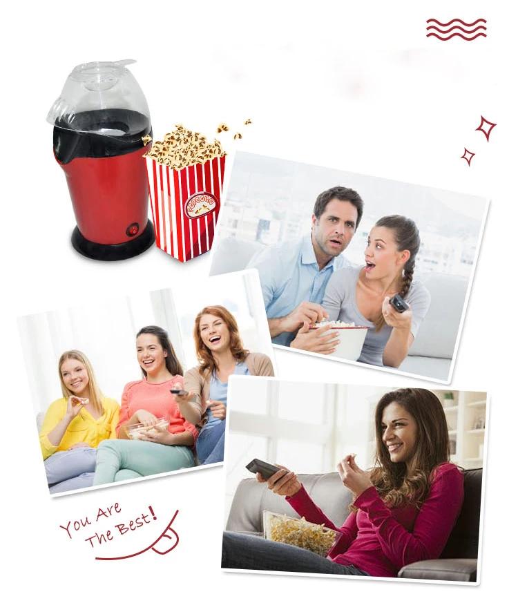 1200W 110v/220v Portable Electric Popcorn Maker Hot Air Popcorn Making Machine Kitchen Desktop Mini DIY Corn Maker popcorn popper