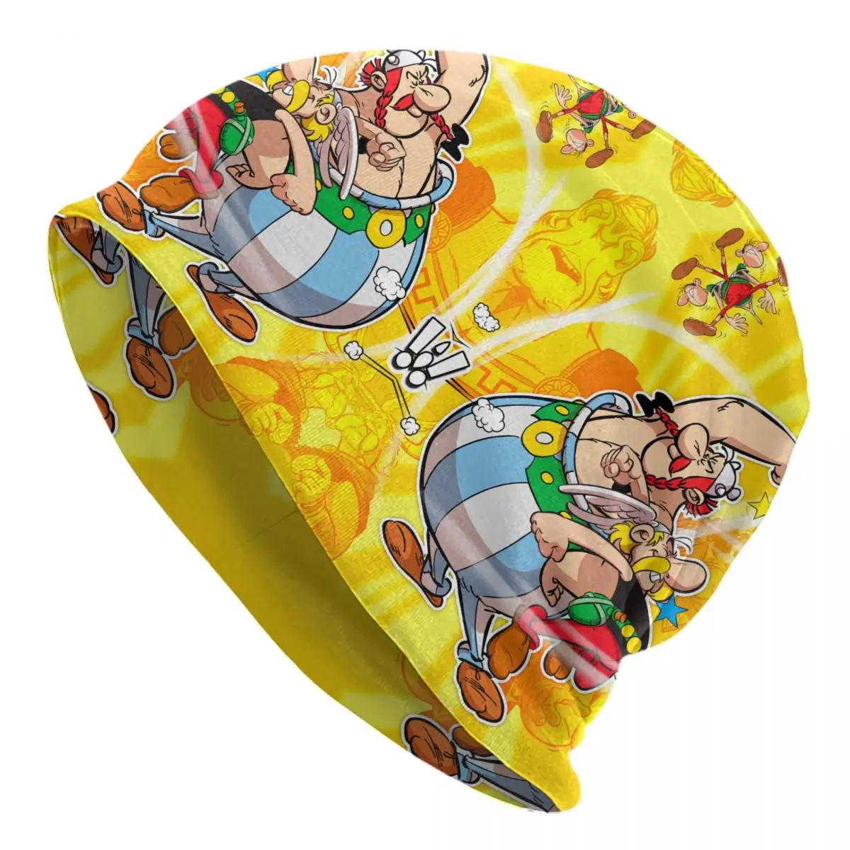 

Adventure Comic Asterix Bonnet Hat Knitted Hats Men Women Hip Hop Unisex Manga Getafix Obelix Winter Warm Skullies Beanies Caps