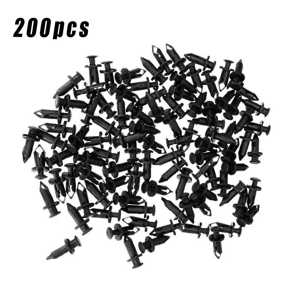 20mm Fender Clip Body Rivet ATV Parts Nylon Black 200Pcs Fit For Polaris Rangers Rzr 7661855 Auto Clips