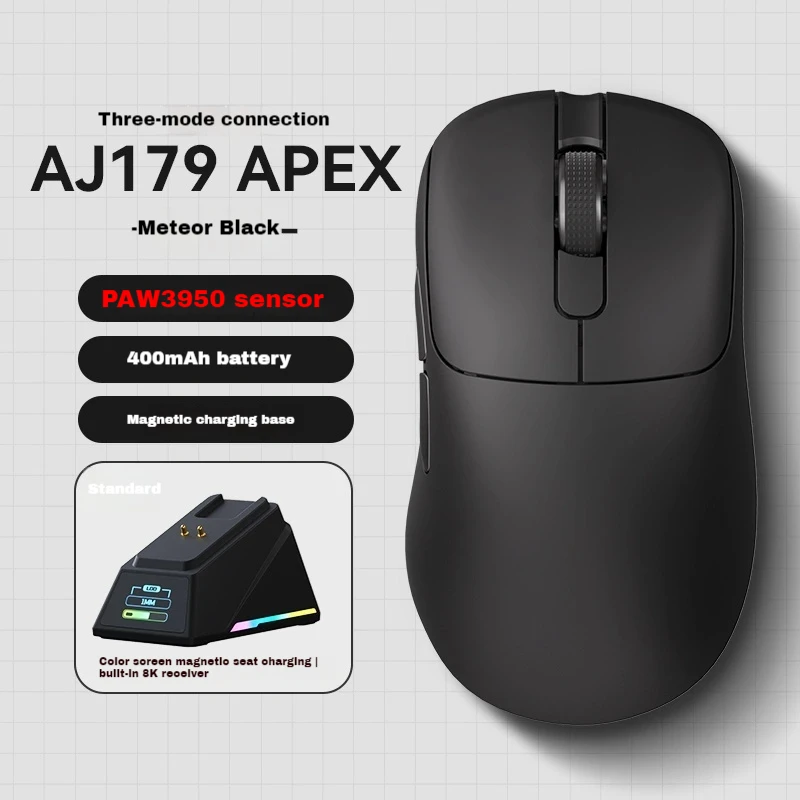 Ajazz Aj179 Pro/Apex ماوس ألعاب لاسلكي مع قاعدة شح...