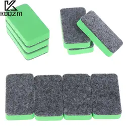 10Pcs  Green+Black Mini Felt Cloth Whiteboard Dry Eraser Erase Pen Board Kid Marker School Office Home