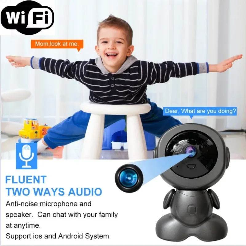 HD Mini 3MP Two Way Voice Action Camera WiFi IP Lens Wide Angle Sport Video Recorder Magnetic Night Vision Micro Camcorder V380