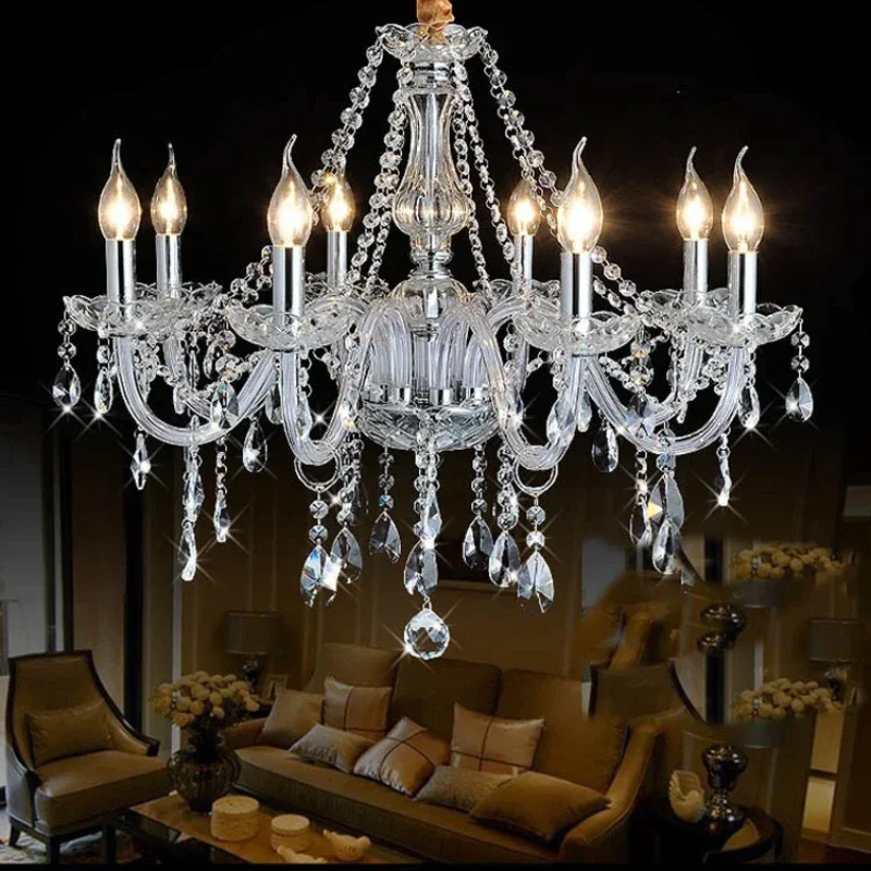 Vintage Ceiling Lamps Crystal Lustre Chandelier Living Room Dining Table Light Led Hanging Chandelier Home Appliance