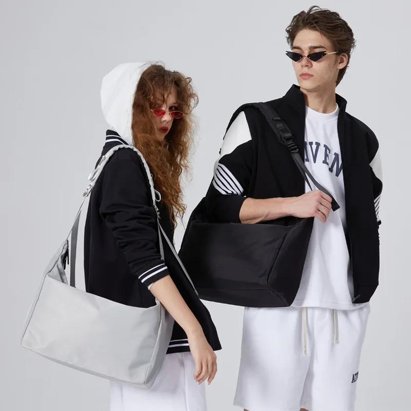 NEW Shoulder Bag Trendy Crossbody Bag Unisex Fashion Sports Leisure Fitness Travel Zipper Solid Color Large Capacity All-Match