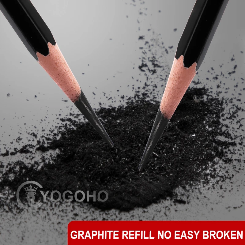Professional Sketch & Drawing Pencil Set – Graphite & Charcoal with Case 4