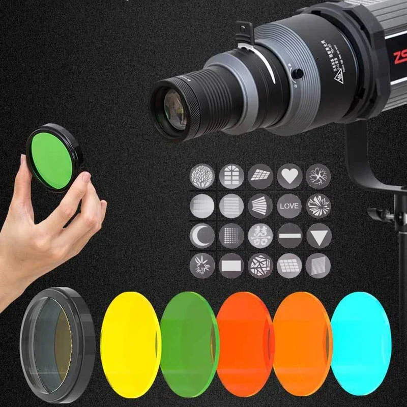 Shiyan Plug-in Light Effect Background Projection Photography Spotlight for Aputure Godox Jinbei Bowens Mount Lights