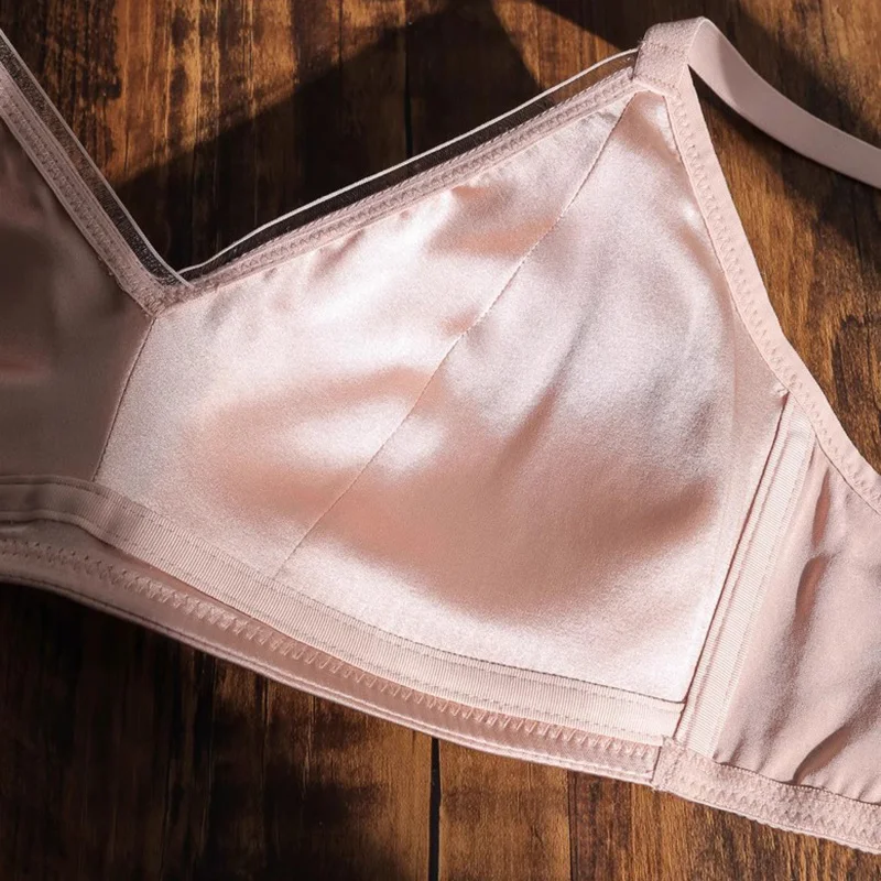 Camicetta Bralette In Seta Di Gelso 100% Donna – Imbottita, Leggera E Traspirante (Taglie M-L-XL)