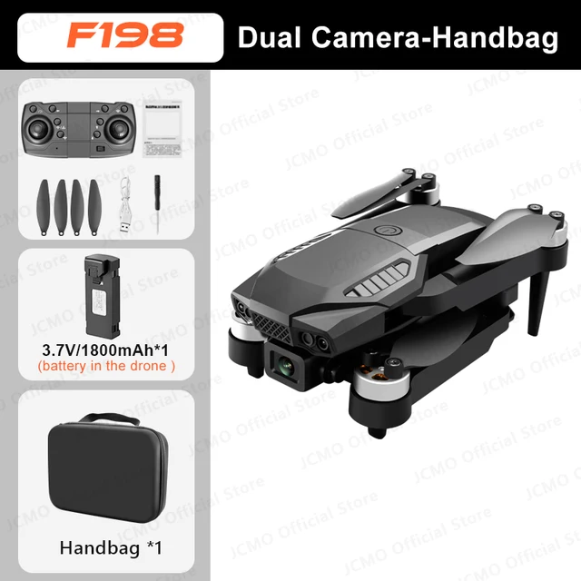 F198 Mini Drone Brushless Optical Flow Positioning Dual Camera Remote Control FPV Dron Foldable Aircraft Quadcopter RC Toys 9