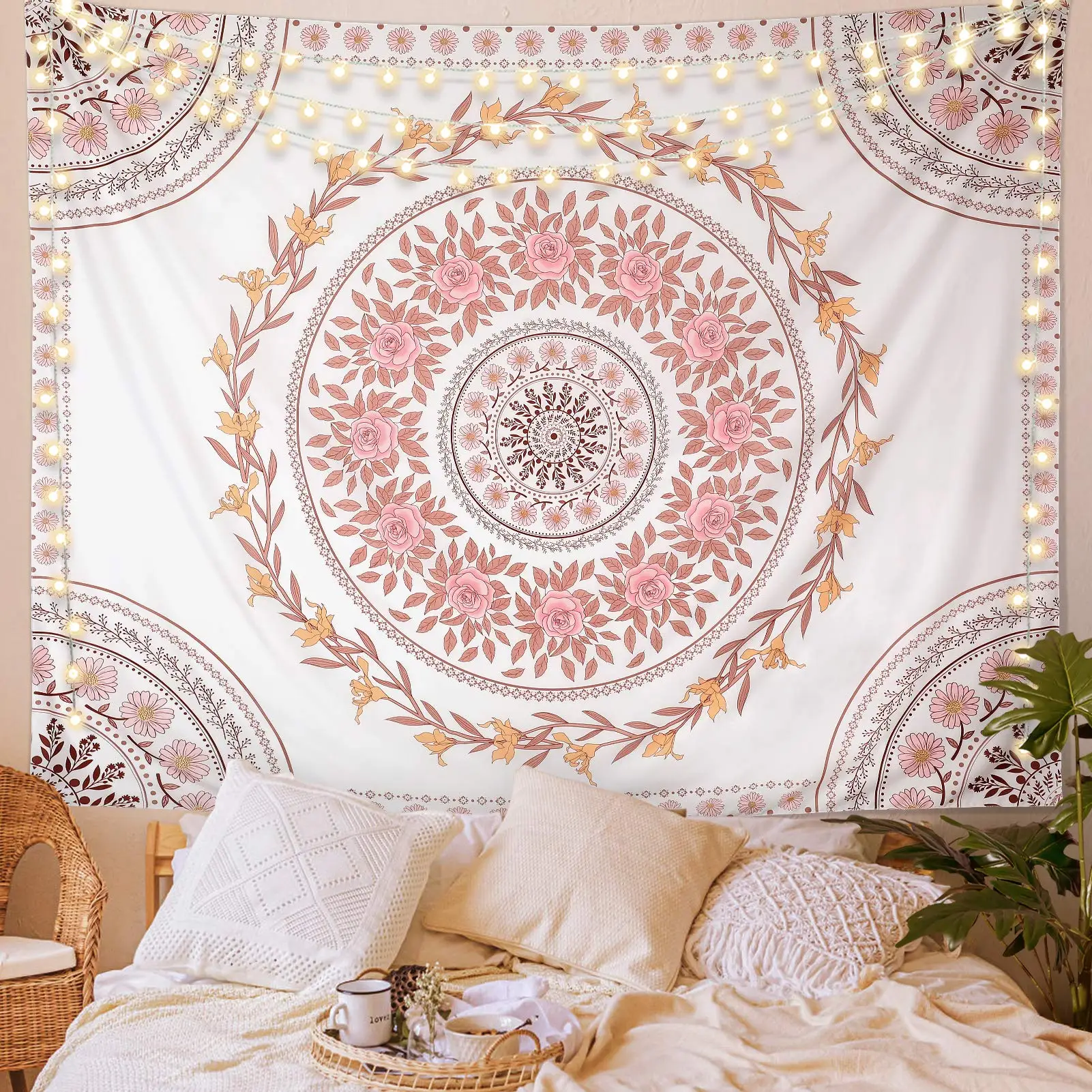 Mandala Tapestry Indian Hippie Bohemian Psychedelic Tapestry Home Living Room Dorm Bedroom Aesthetics Decoration Tapestries