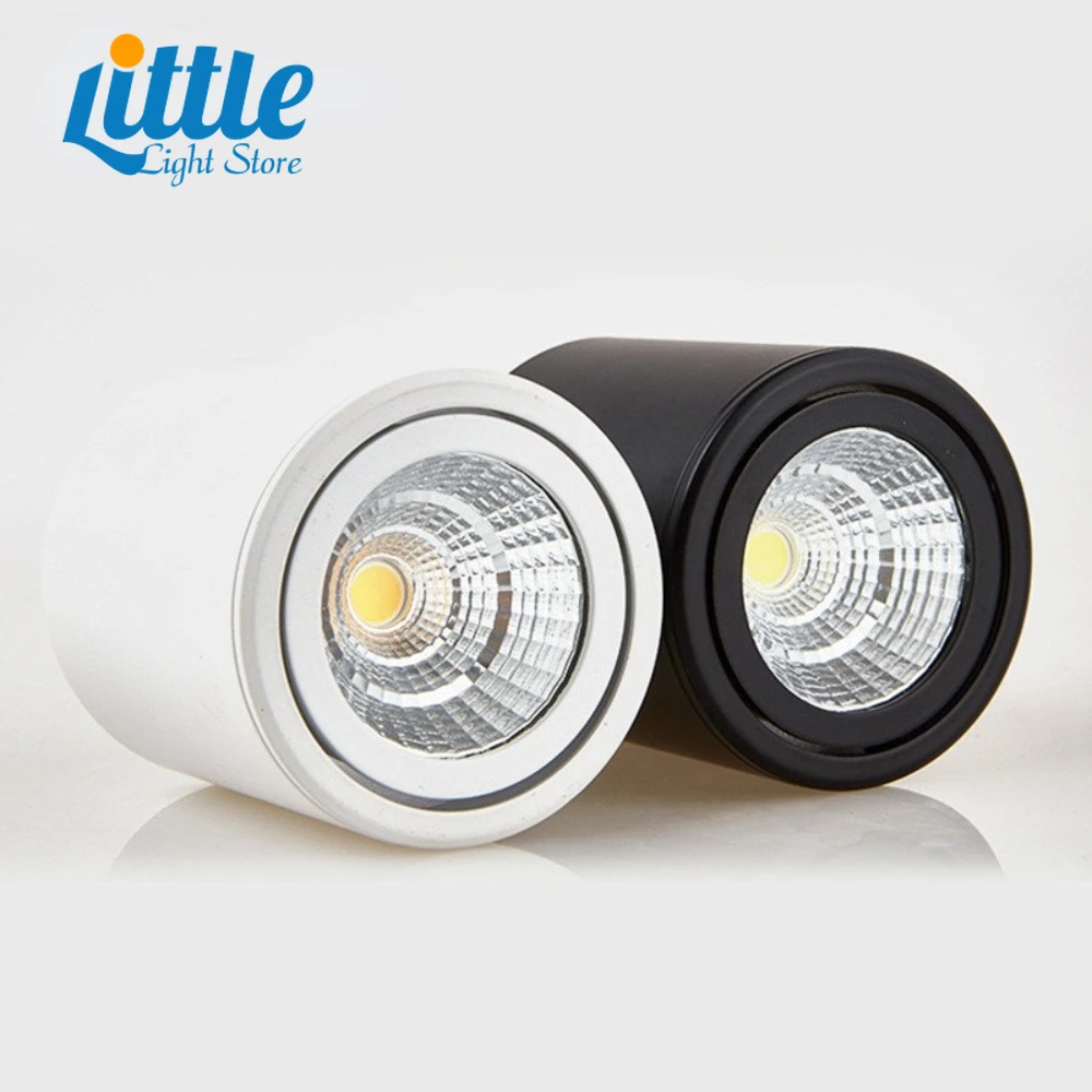 

24W Cylinder Rotating LED Downlight COB Surface Mounted Ceiling Lamp Living Room Kitchen Bedroom Foyer Office Home Lighting