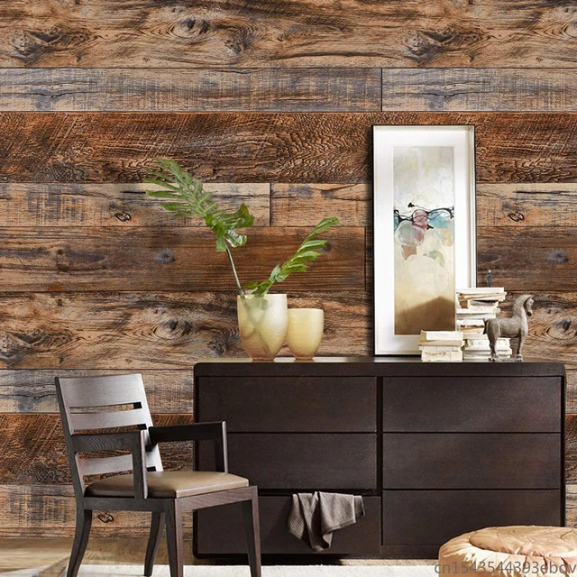 Papel tapiz de puerta de madera, vinilo autoadhesivo impermeable, papel de  Contacto para sala de estar, cocina, armario, pegatina de renovación de  muebles - AliExpress