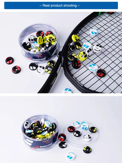thumbnail image 2 of Decodeary 5 Pieces Vibration Dampener Tennis Rackets Shock Absorber Equipment Yellow 2set 2 of 10