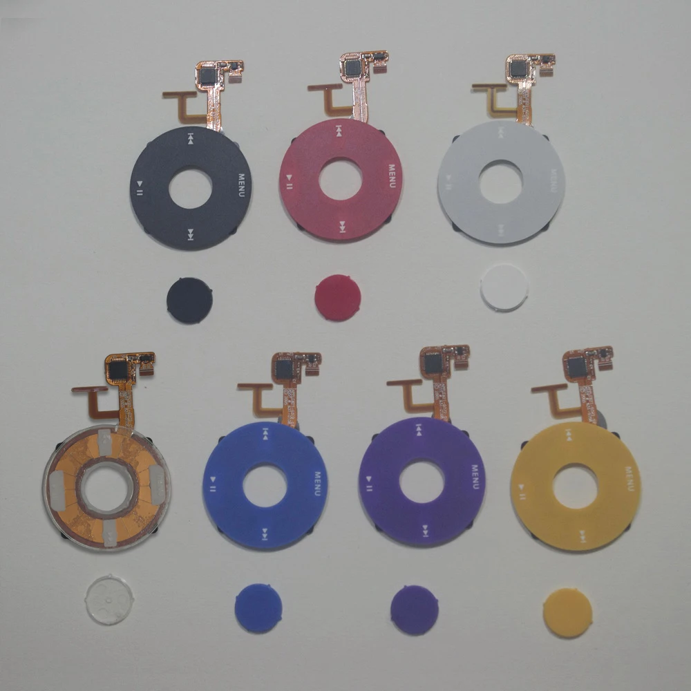 Per Ipod 5Th Video Clickwheel Rosso Nero Bianco Giallo Viola Blu Trasparente Trasparente Click Wheel A1136