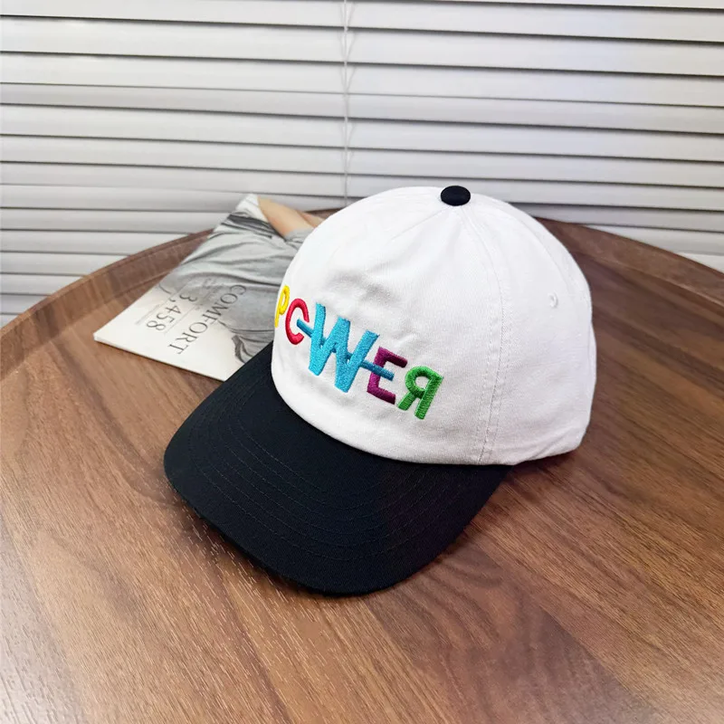 KPOP Bigbang G-DRAGON POWER Printing Baseball Hat Letter Embroidered Canvas Baseball Hat Boys Girls Fashion Peaked Cap Fans Gift