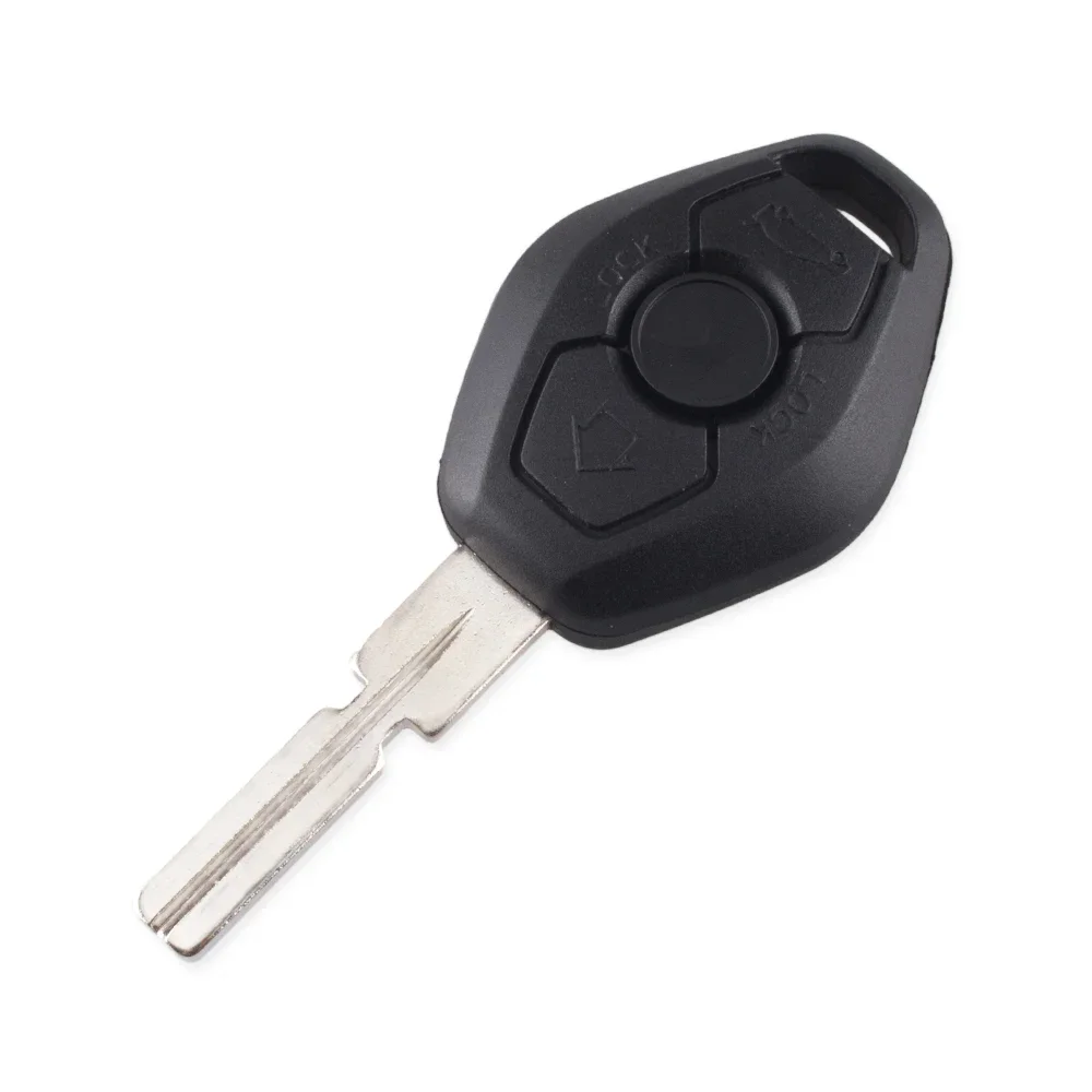 Enhanced Car Key Shell Cover - 3-Button Replacement for BMW with EWS System Remote Keyless Entry