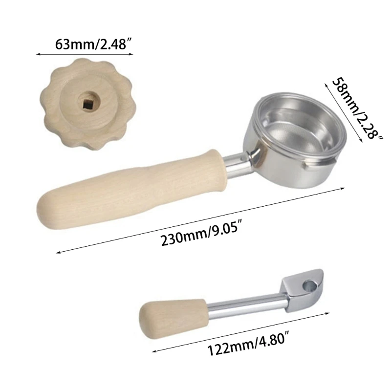 

Espresso Stainless Coffee Rocket Solid Bottomless For Welhome 330 Portable