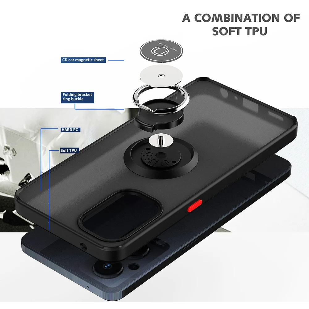 Shockproof Phone Case With Ring Stand For Oppo Reno7 Pro And A_voghion.com
