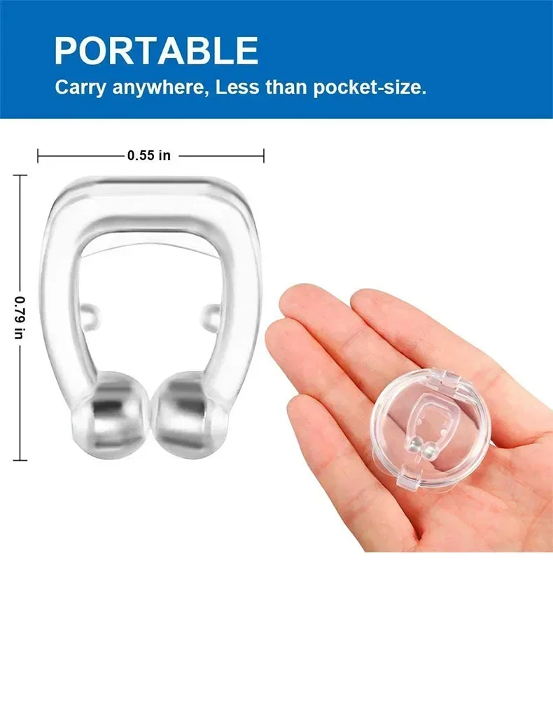 Stop snoring nose clip Anti Snoring Device Silicone Nose Clips Magnetic Sleep Tray Sleeping Aid Improve Sleeping Easy Breathe Apnea Guard Night Devices