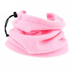 Cozy Polar Fleece Adjustable Neck Warmer for Winter Sports and Outdoor Activities (Pink)
