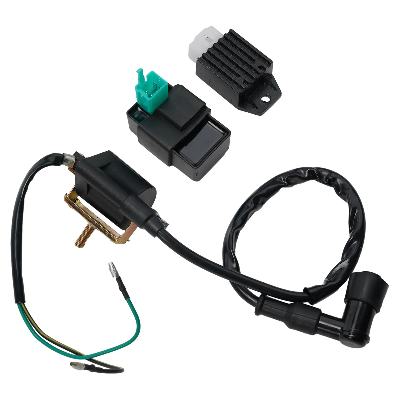 

Запасная часть катушки зажигания, черный выпрямитель, регулятор, скутеры, 3 шт., велосипед, CDI Коробка для мотоцикла PRO, велосипед, тропа, квадроцикл