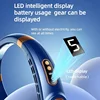 Neck Fan, Portable Bladeless Fan, 4000mAh Battery USB Rechargeable, LED Display, 360 °   Cooling Wearable Personal Fan, 3 Speeds 6