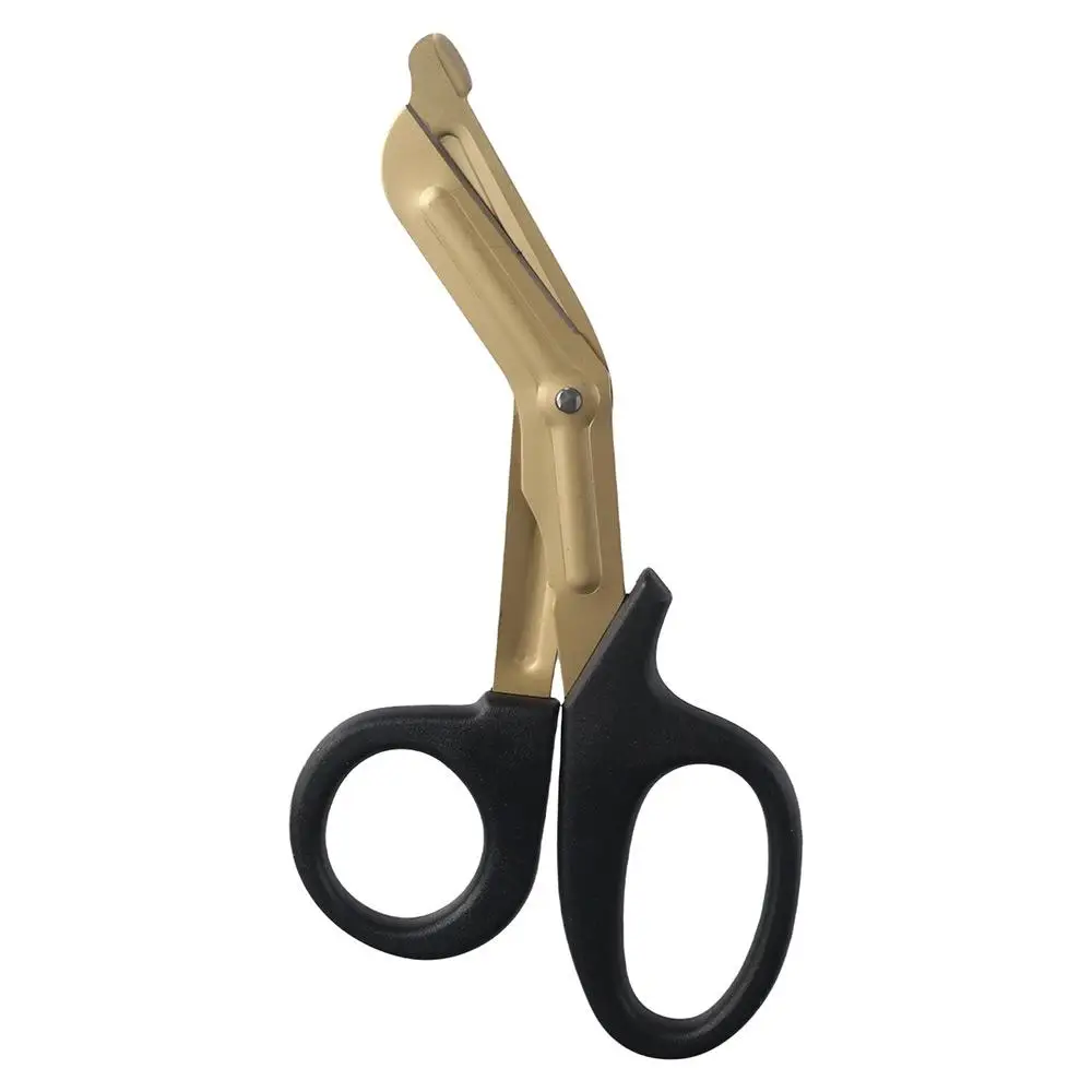스테인레스 스틸 간호사 가위, 티타늄 도금 붕대 가위, 외상 가위, 일반 용도, 18cm