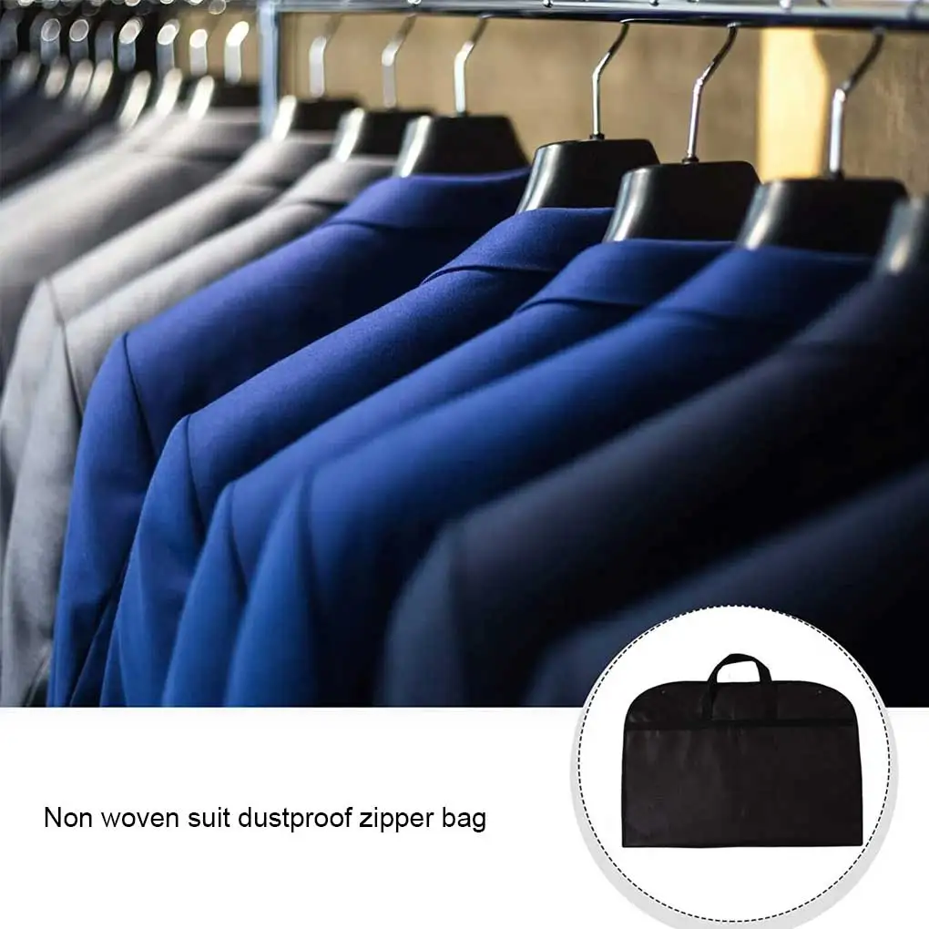 의류 보관 가방 옷장 정장 긴 드레스 교수형 캐리어 방진 부직포 보호기 재사용 가능한 휴대용 먼지 커버