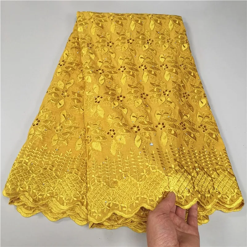 Gold Lace Fabric African Embroidery Lace Fabric Tissu Dentelle Swiss