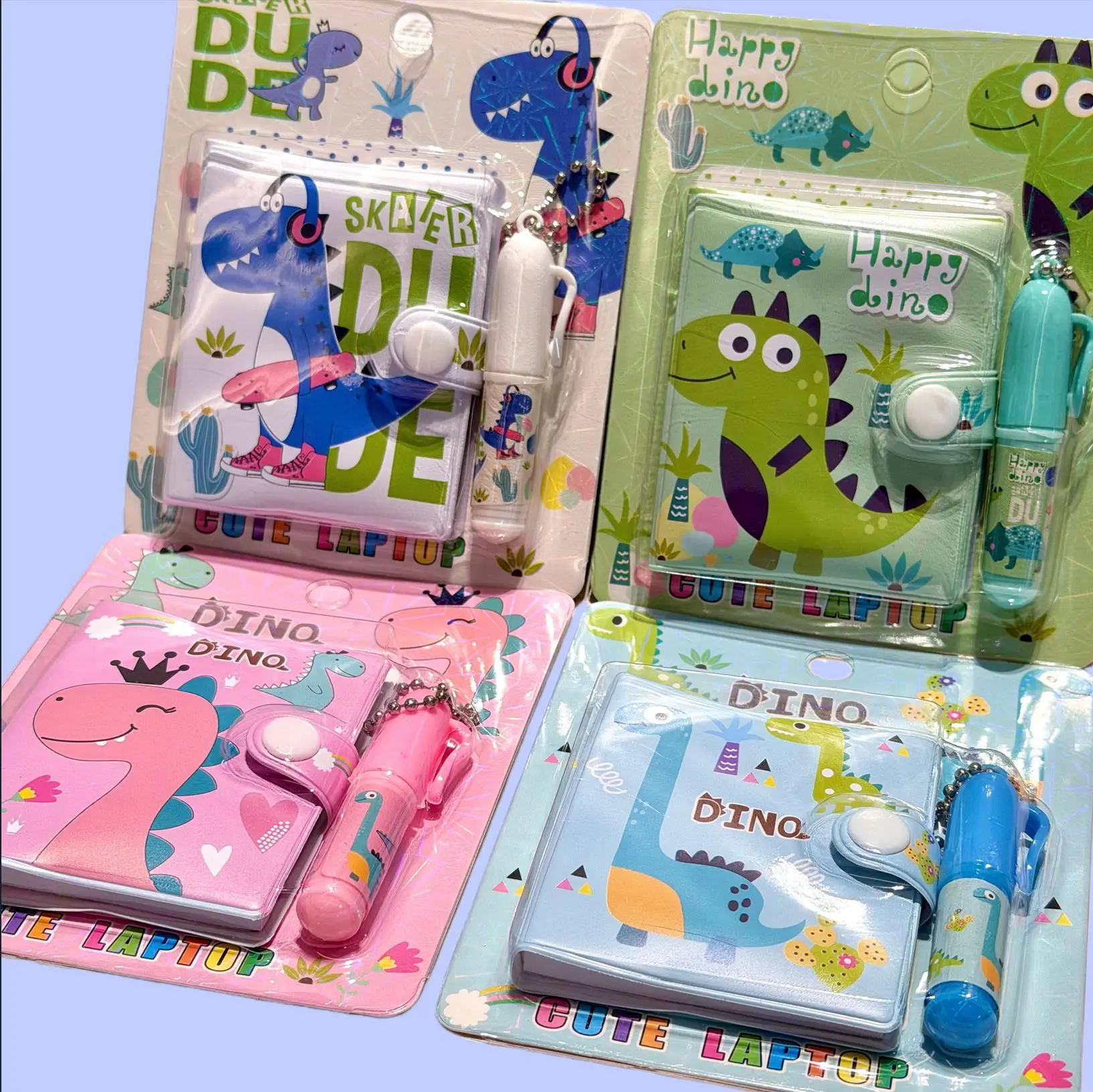 Cute Dinosaur-Themed Spiral-Bound Notebooks - Thick Journals with Simple Design, Available in Various Colors for School or Office Use.