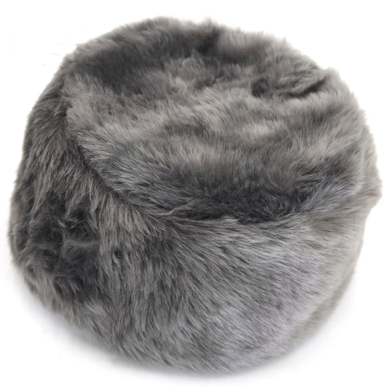 Winter Women Faux Fur Hats Fluffy Plush Wrap Cap Outdoor Casual Earwarmer Ski Hats Ladies Gift Luxury Thick Furry Decoration Hat 6