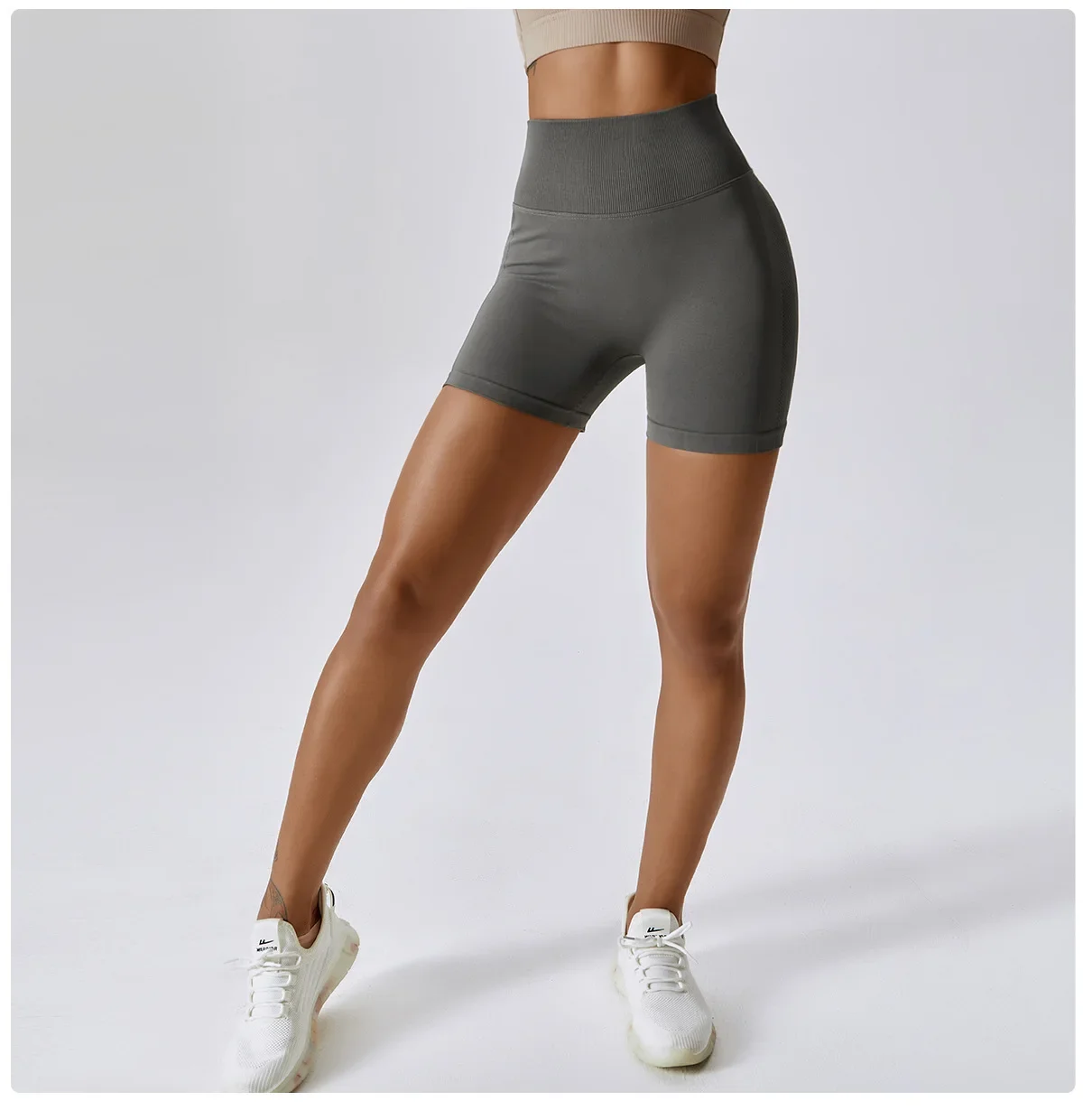 Sømløse rumpe shorts Yogabukser