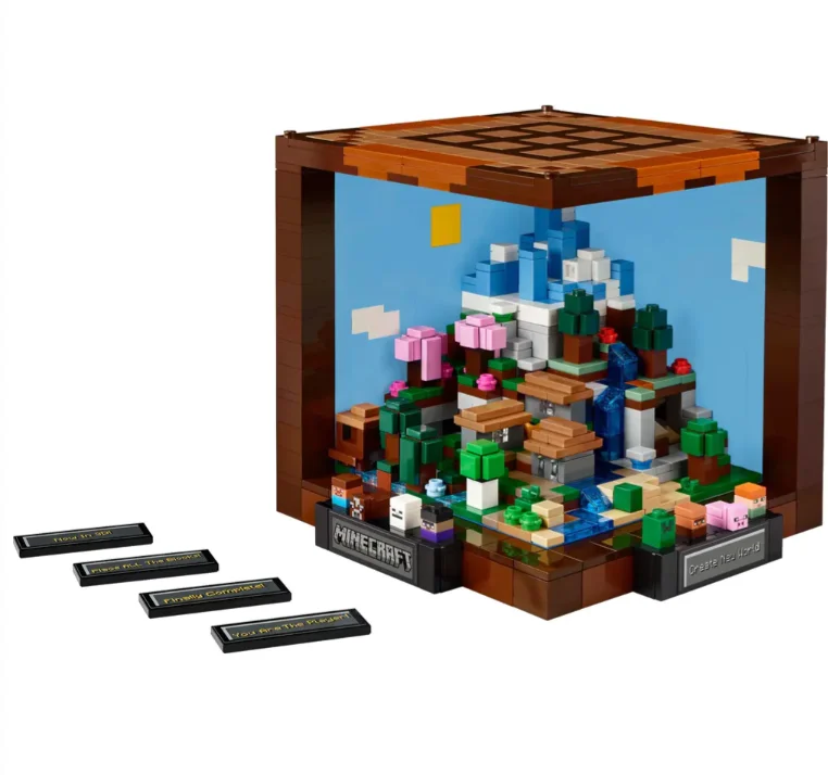 Juego de bloques de construcción MINISO Liuwei MOC 21265 15.º aniversario Monstruos y biomas